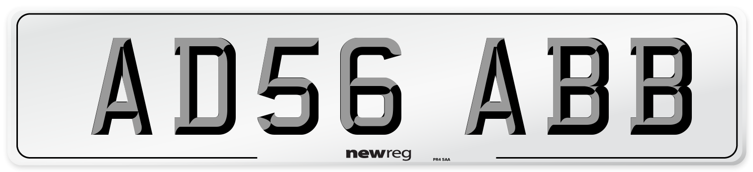 AD56 ABB Number Plate from New Reg